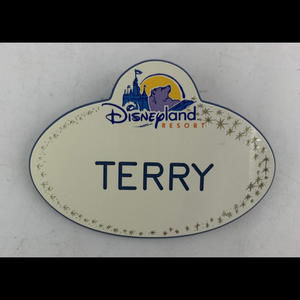 Disney Cast Member "Terry" Name Tag Disneyland Resort Castle Bear